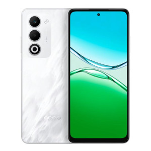 OPPO A6i 5G, 8 Go + 256 Go, lecteur d'empreintes digitales latéral, 6,67 pouces, ColorOS 15, Android 15, Dimensity 6300 Octa Core, réseau : 5G (blanc) SO253W1616-20
